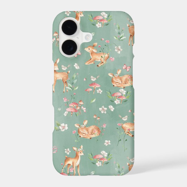 Cute Watercolor Deer Pattern Samsung Galaxy S21 Case (Back)