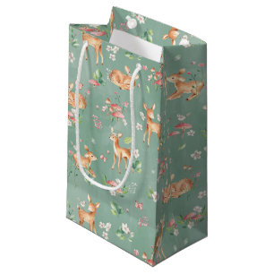 Cute Watercolor Deer Pattern Small Gift Bag