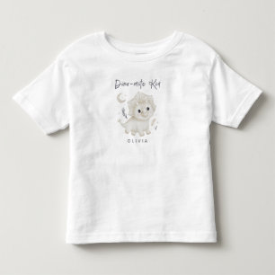 Cute Watercolor Dinosaur Dino-mite Kid Custom Name Toddler T-Shirt