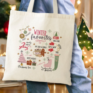 Cute Watercolor Doddle Cosy Winter Favourites  Tote Bag
