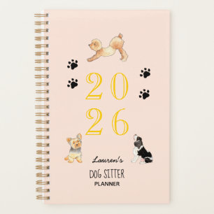 Cute watercolor dogs, Dog sitter's 2025 Planner