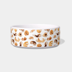 Cute Watercolor Dogs Illustrated Pattern Bowl