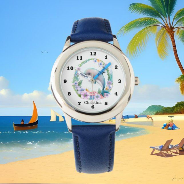 cute watercolor dolphin lovers  watch (Creator Uploaded)
