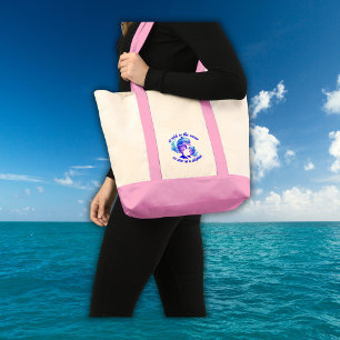 Cute Watercolor Dolphins Quote Tote Bag