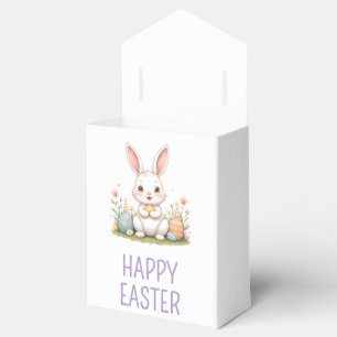 Cute Watercolor Easter Bunnies Happy Easter Favour Box
