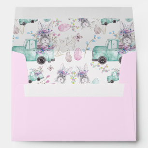 Cute Watercolor Easter Design Envelope
