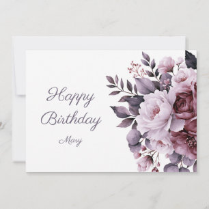 Cute Watercolor Elegant Wildflowers For Her  Card
