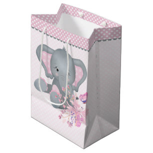Cute watercolor Elephant Medium Gift Bag