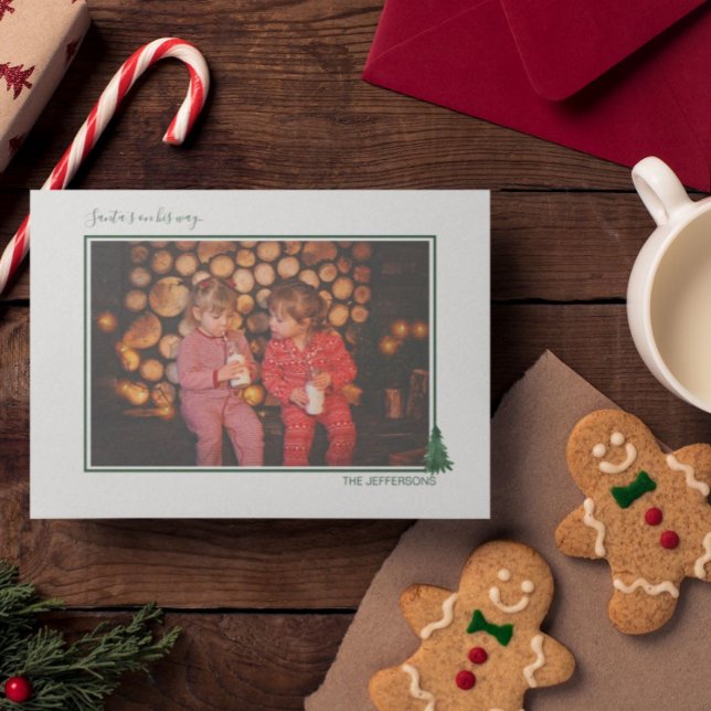 Cute Watercolor Evergreen & Plaid Holiday Card (Creator Uploaded)