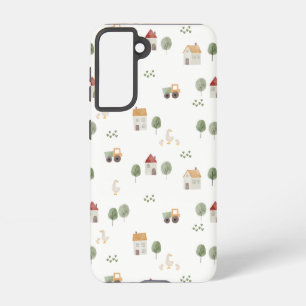 Cute Watercolor Farm Pattern Samsung Galaxy Case