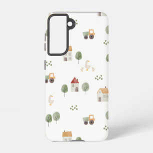 Cute Watercolor Farm Pattern Samsung Galaxy Case