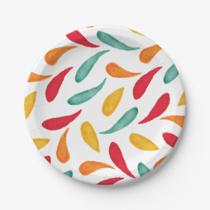 Cute Watercolor Fiesta Paper Plates