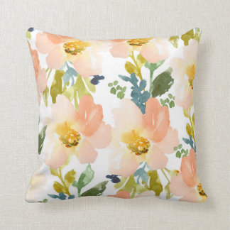 Cute Watercolor Floral Pattern Cushion
