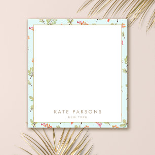 Cute Watercolor Floral Pattern Notepad
