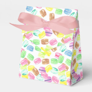 Cute Watercolor French Macaroon Pattern Favour Box