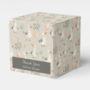 Cute Watercolor Geese & Thank You Favour Box