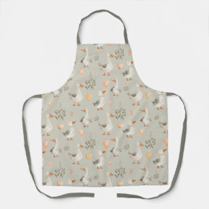 Cute Watercolor Geese - Whimsy Apron