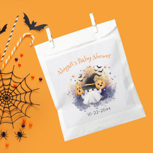Cute Watercolor Ghost Baby Shower - pumpkin stars Favour Bags