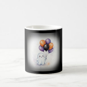 Cute Watercolor Ghost Balloons Halloween Mug