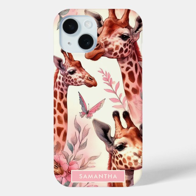 Cute Watercolor Giraffe  Case-Mate iPhone Case (Back)