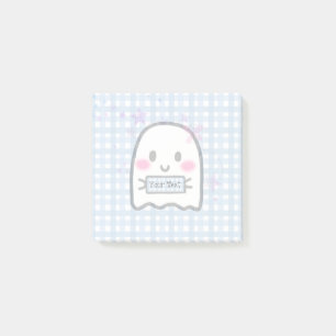 Cute Watercolor Girly Ghost Name Notes