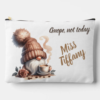 Cute Watercolor Gnome Coffee Accessory Pouch