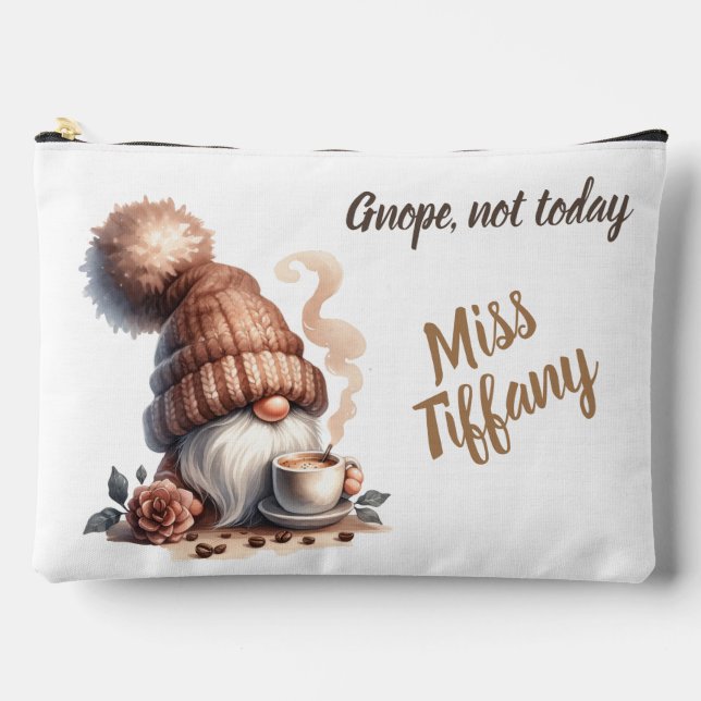 Cute Watercolor Gnome Coffee Accessory Pouch (Front)