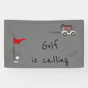 Cute Watercolor Golf Fun Golf is Calling Quote Banner