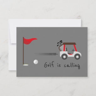 Cute Watercolor Golf Fun Golf is Calling Quote Card
