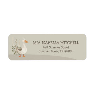 Cute Watercolor Goose - Return Address Labels