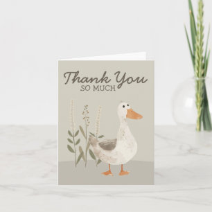Cute Watercolor Goose Thank You Note Card