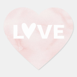 Cute Watercolor Heart Valentines Day Heart Sticker