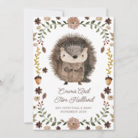 Cute Watercolor Hedgehog Pregnancy