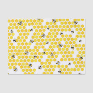 Cute watercolor honeybees tissue paper