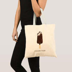 Cute Watercolor Ice Cream Summer Tote Bag