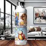 Cute Watercolor Kids Teacher or Mum Water Bottle<br><div class="desc">Water bottle featuring cute watercolor images of children or your custom photos. With a simple black and white lining. The rectangle framing the text is optional and can also be scaled according to your needs in the advanced editor. A great gift for anyone who loves children, like a teacher or...</div>
