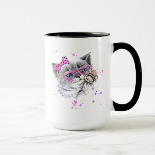 Cute Watercolor Kitten Mug