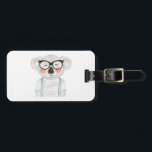 Cute Watercolor Koala with Glasses Luggage Tag<br><div class="desc">make your suitcase stand out at the airport with this adorable watercolor koala luggage tag. featuring a clever bear in glasses and suspenders, this durable travel accessory helps you identify your bags with ease. it is a practical and charming gift for travelers, students studying abroad, or anyone planning a trip...</div>