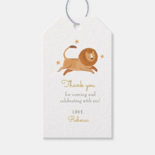 Cute Watercolor lion  Birthday  Gift Tags