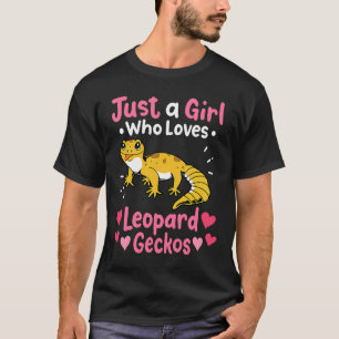 Cute Watercolor Lizard Just A Girl Who Loves Leopa T-Shirt