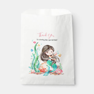 Cute Watercolor Mermaid Under the Sea Baby Shower  Favour Bags