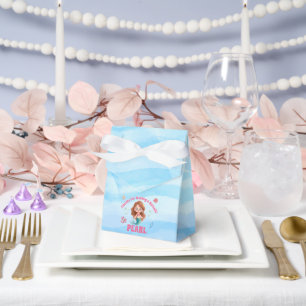 Cute Watercolor Mermaid Under the Sea Birthday Favour Box