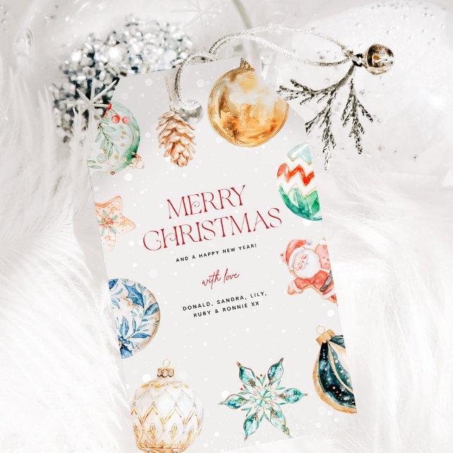 Cute Watercolor Merry Christmas Gift Tags (Creator Uploaded)