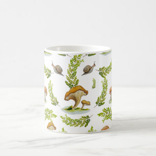 Cute watercolor mushroom pattern  coffee mug