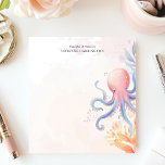 Cute Watercolor Octopus Ocean Personalised Notepad<br><div class="desc">This personalised notepad features a whimsical watercolor octopus surrounded by soft pastel coral and ocean elements. The playful yet elegant design is perfect for marine life lovers, beach enthusiasts, and those who appreciate nautical stationery. Customise the text at the top for a unique touch, making it ideal for journalling, note-taking,...</div>