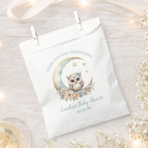 Cute Watercolor Owl Baby Shower Favour Bags