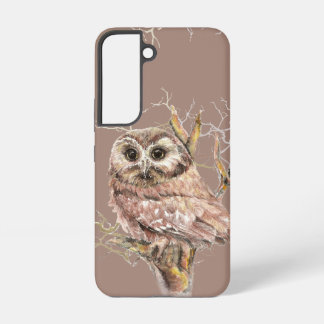 Cute Watercolor Owl Bird Wildlife Art  iPhone 14 C Samsung Galaxy Case