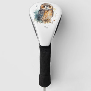 Cute Watercolor Owl, custom Golf Head Cover