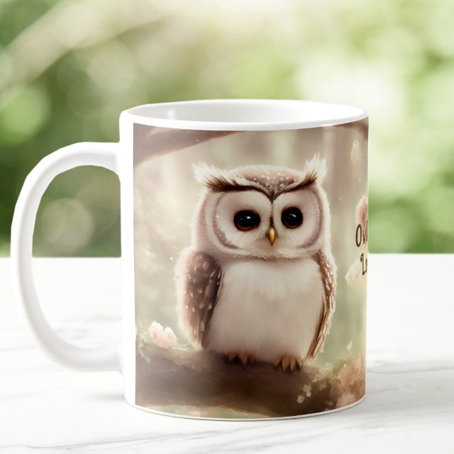 Cute Watercolor Owl Personalised Coffee Mug (Cute Watercolor Owl Personalized Coffee Mug)