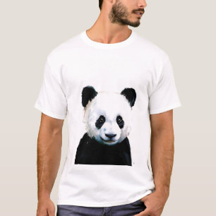 Cute Watercolor Panda Illustration T-Shirt